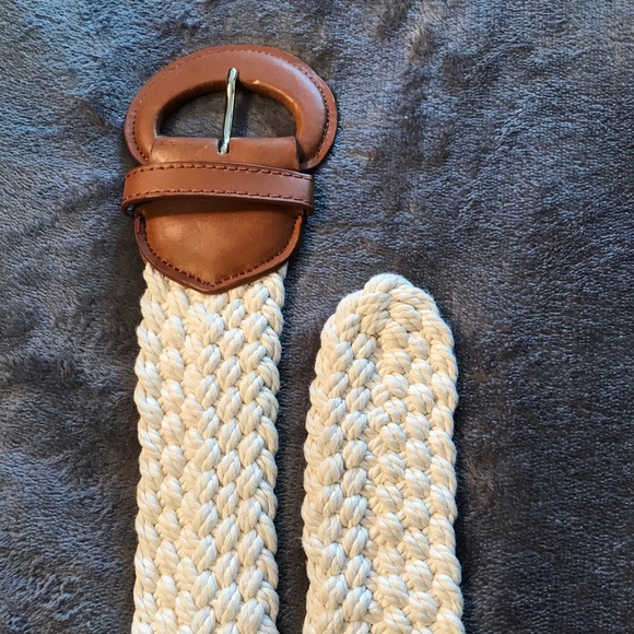 3/$15 - Braided Cotton and Leather belt - EUC - Picture 6 of 8